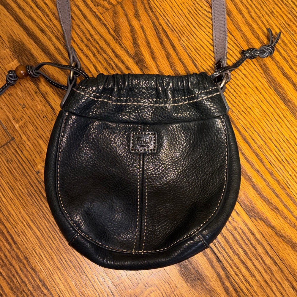 Fossil Black Leather Crossbody Bag